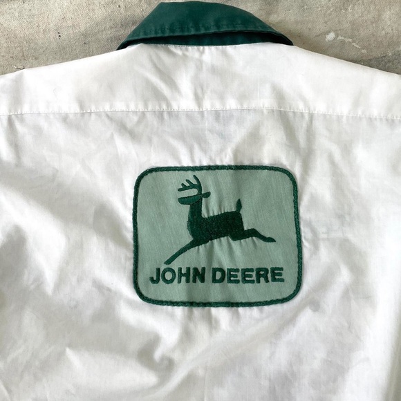 Vintage 50s 60s John Deere Tractor Work Uniform Protexall Snap Button Shirt - Picture 4 of 4